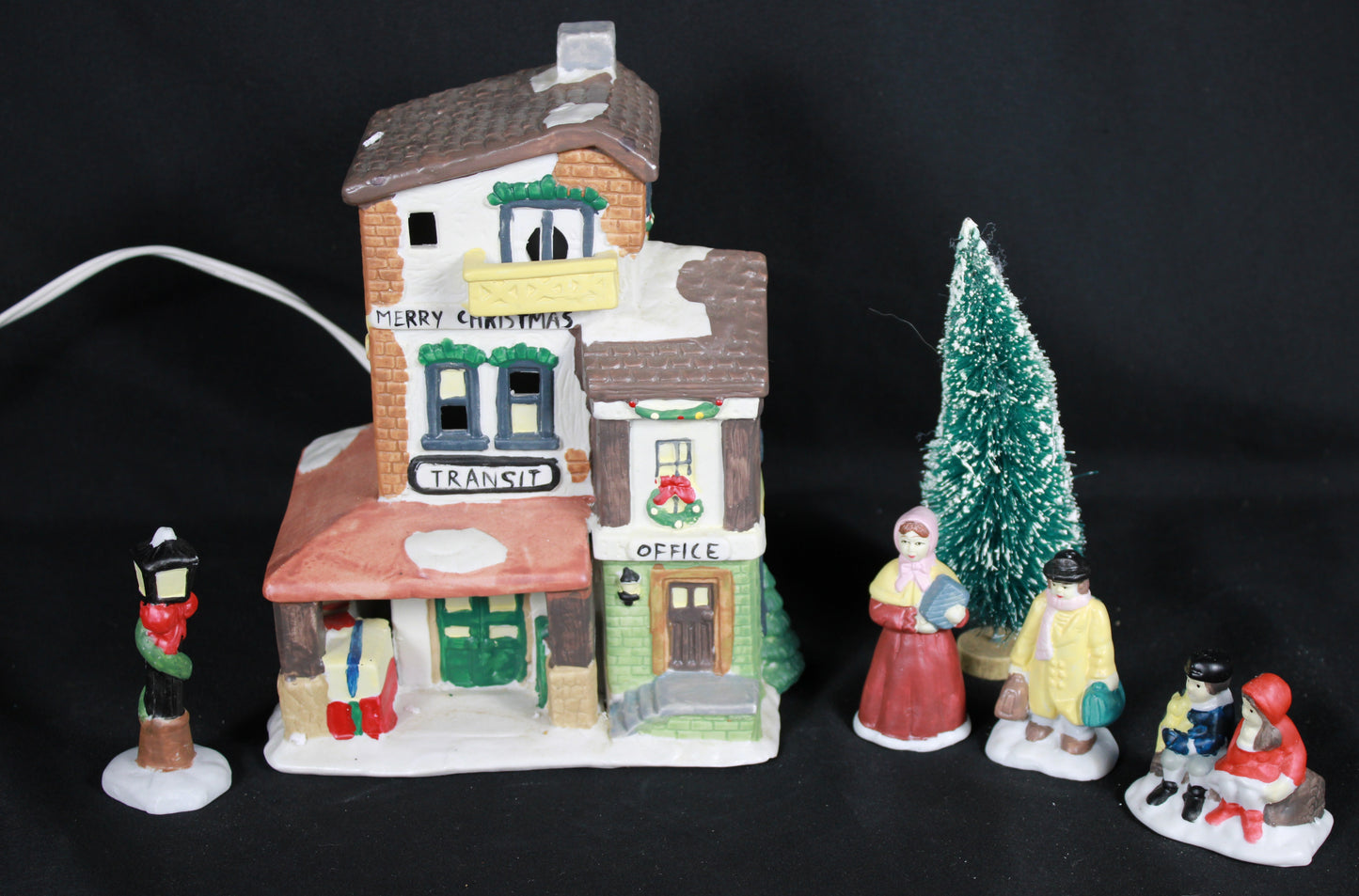 Instant Victorian Christmas Village! 5 Zellers Lighted Ceramic Sets (Open Boxes)