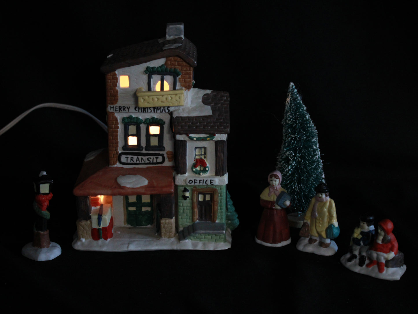 Instant Victorian Christmas Village! 5 Zellers Lighted Ceramic Sets (Open Boxes)