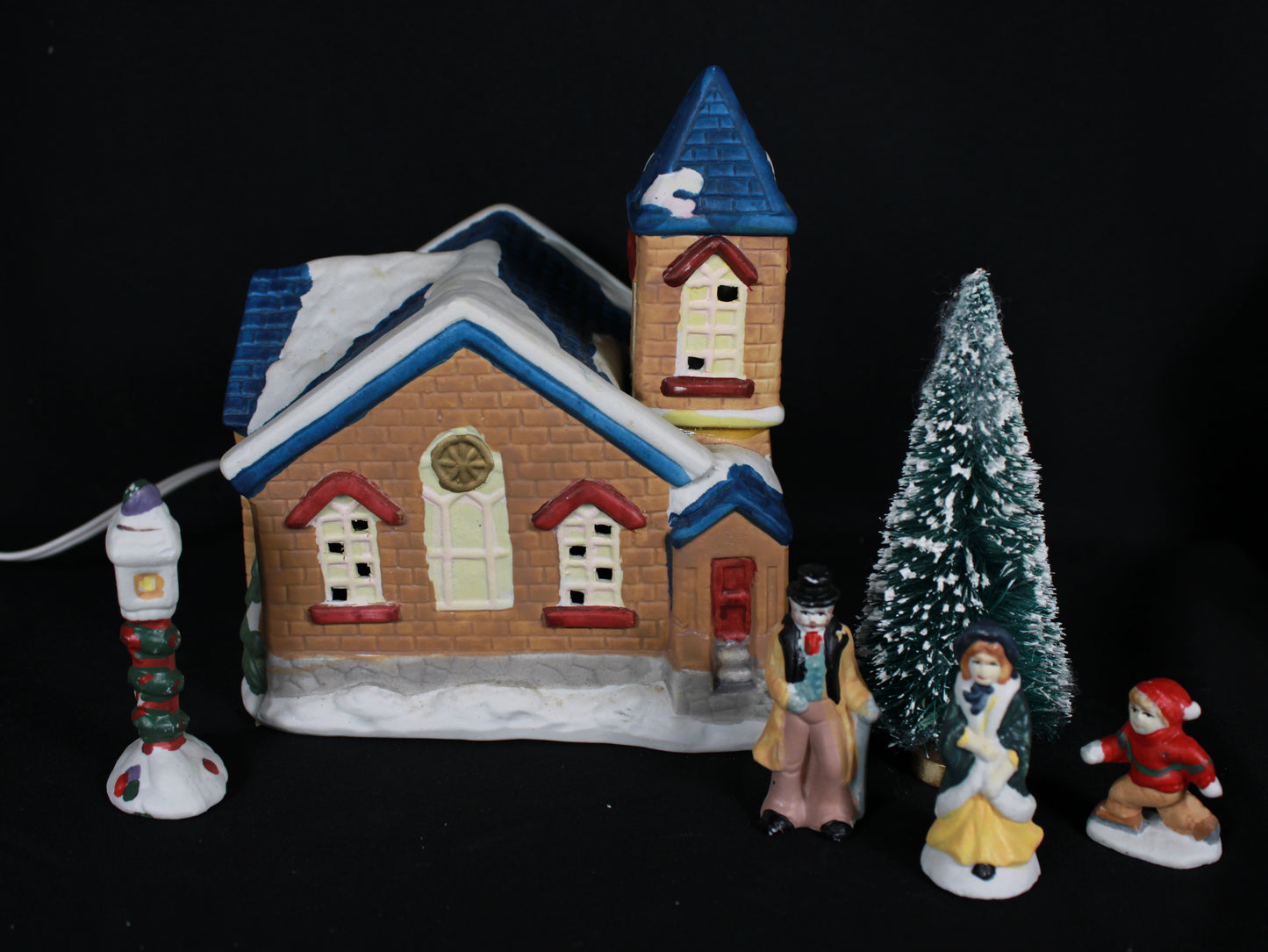 Instant Victorian Christmas Village! 5 Zellers Lighted Ceramic Sets (Open Boxes)