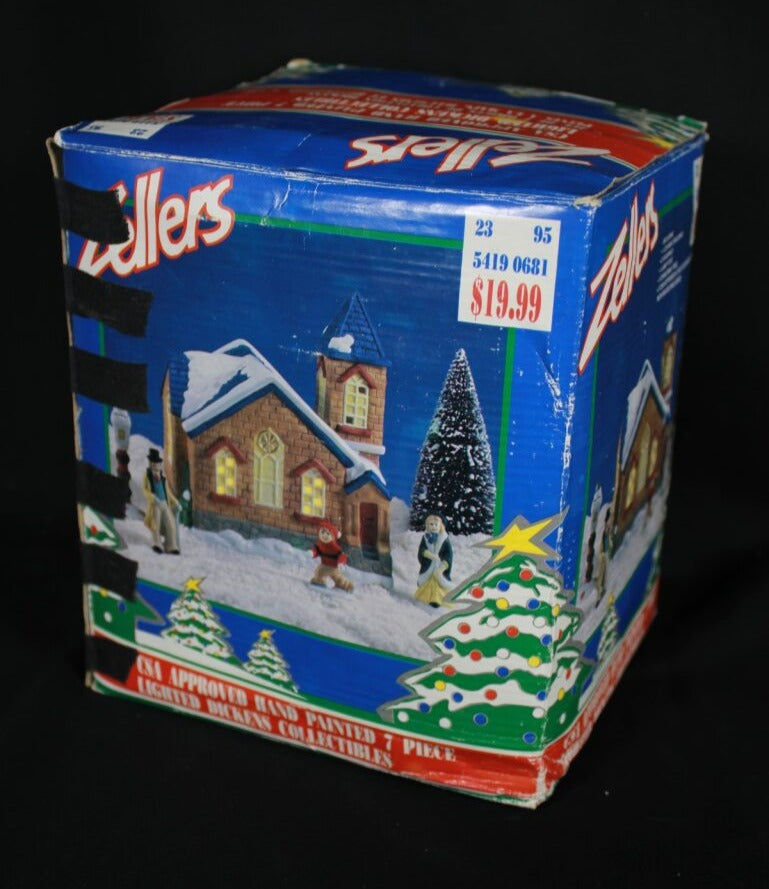 Instant Victorian Christmas Village! 5 Zellers Lighted Ceramic Sets (Open Boxes)