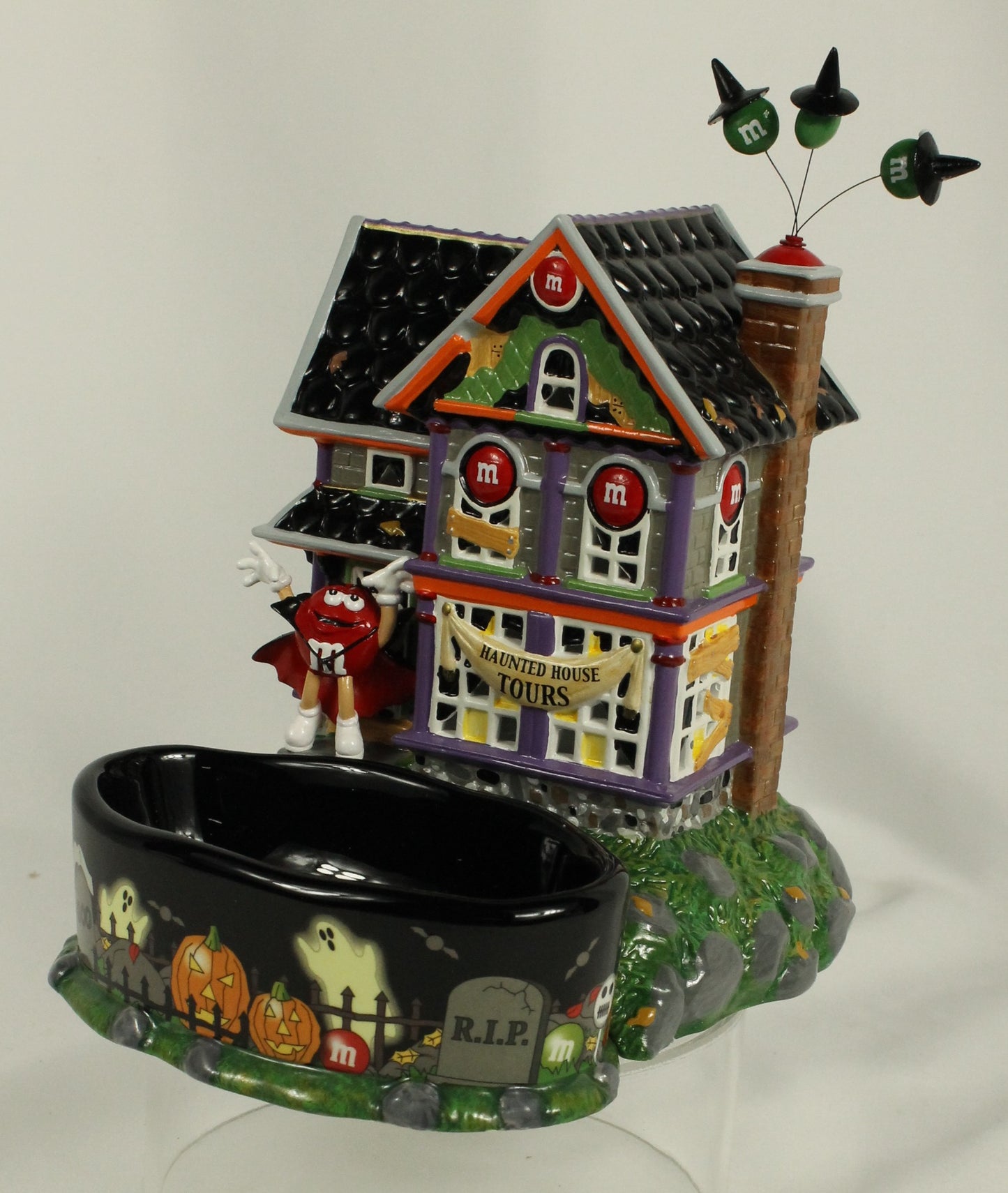 Dept 56 Halloween Village M&M "Haunted House" Candy Dish