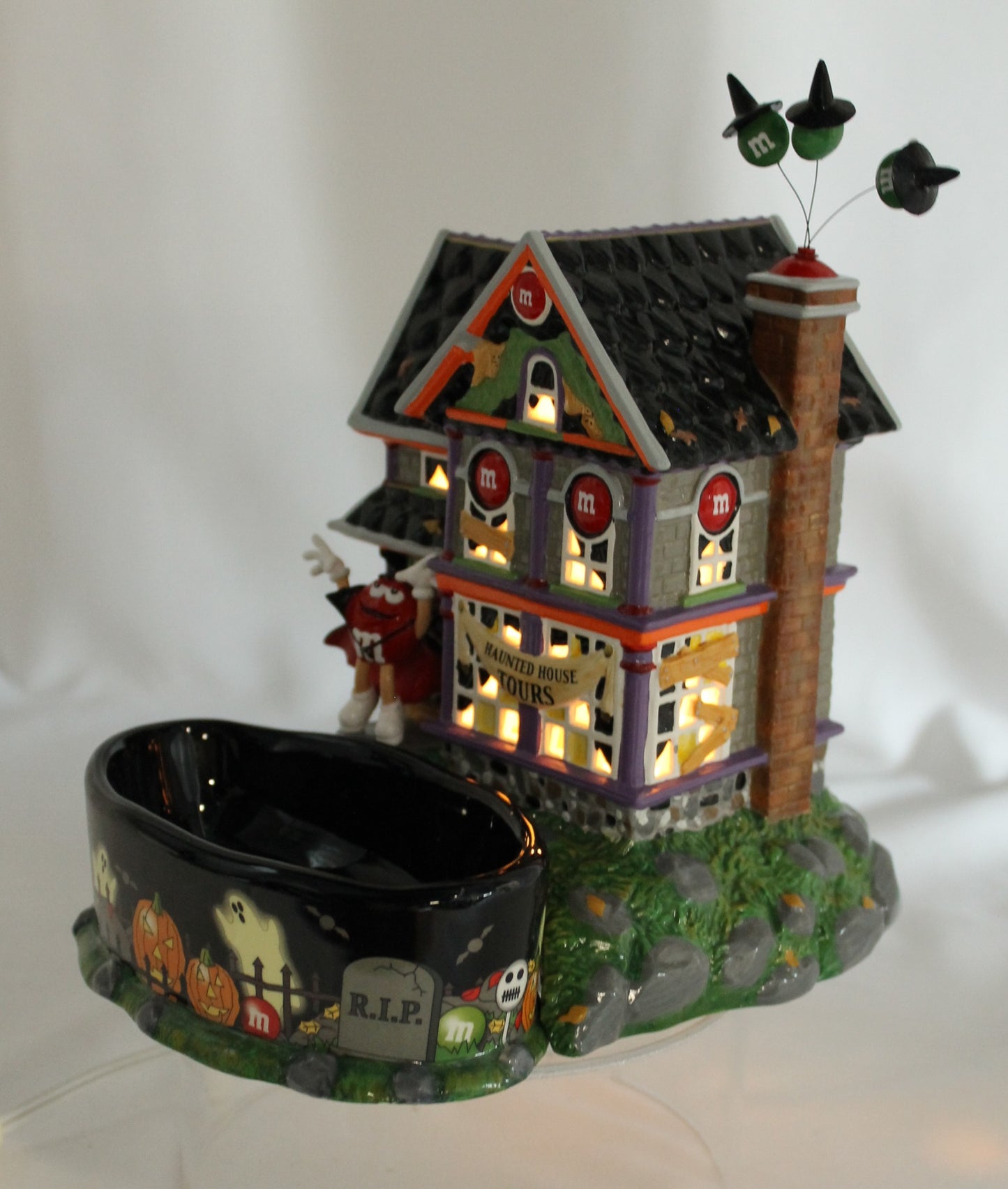 Dept 56 Halloween Village M&M "Haunted House" Candy Dish