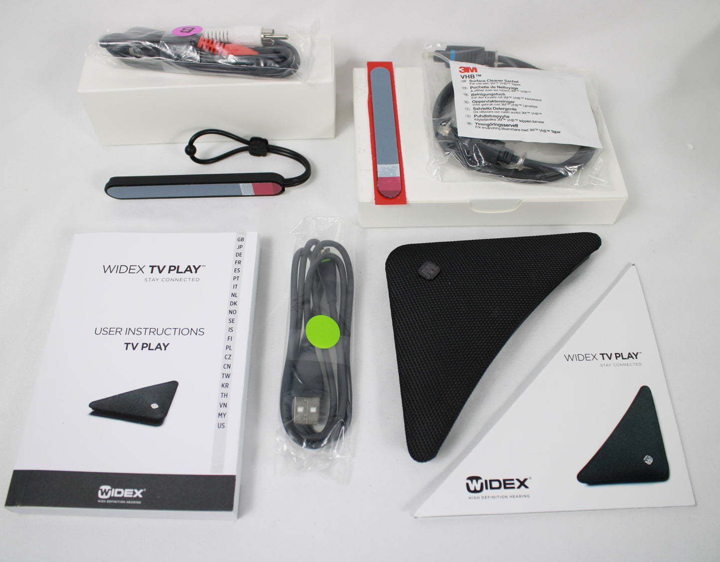 Widex TV Play Wireless Hearing Aid Streamer with Power and Connection Cables