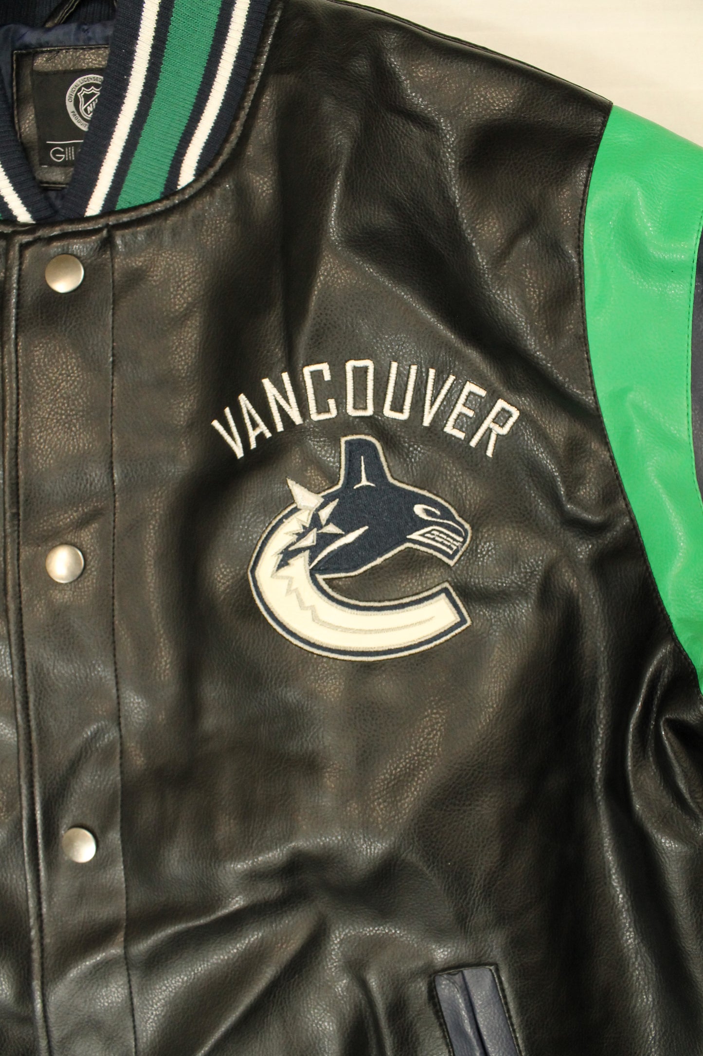 Vancouver Canucks Leather Jacket Size XL