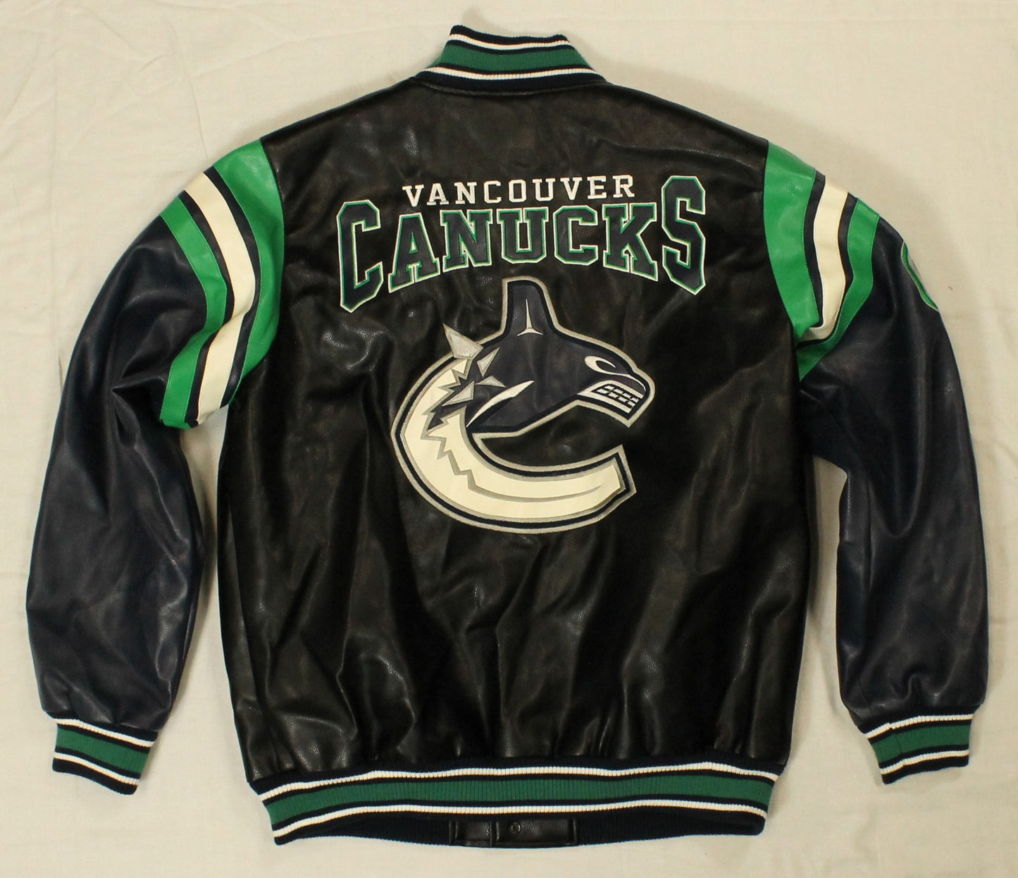 Vancouver Canucks Leather Jacket Size XL