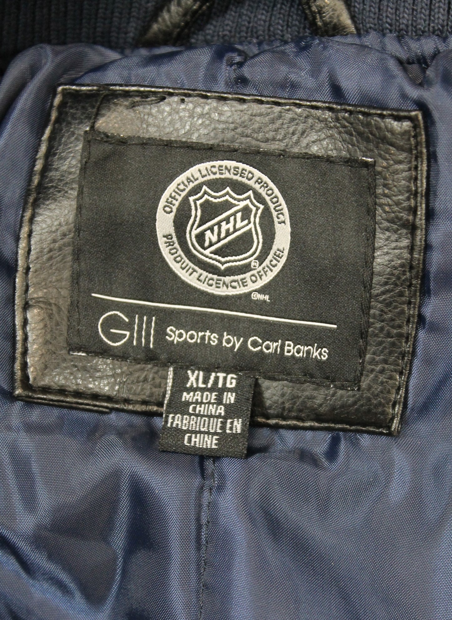 Vancouver Canucks Leather Jacket Size XL