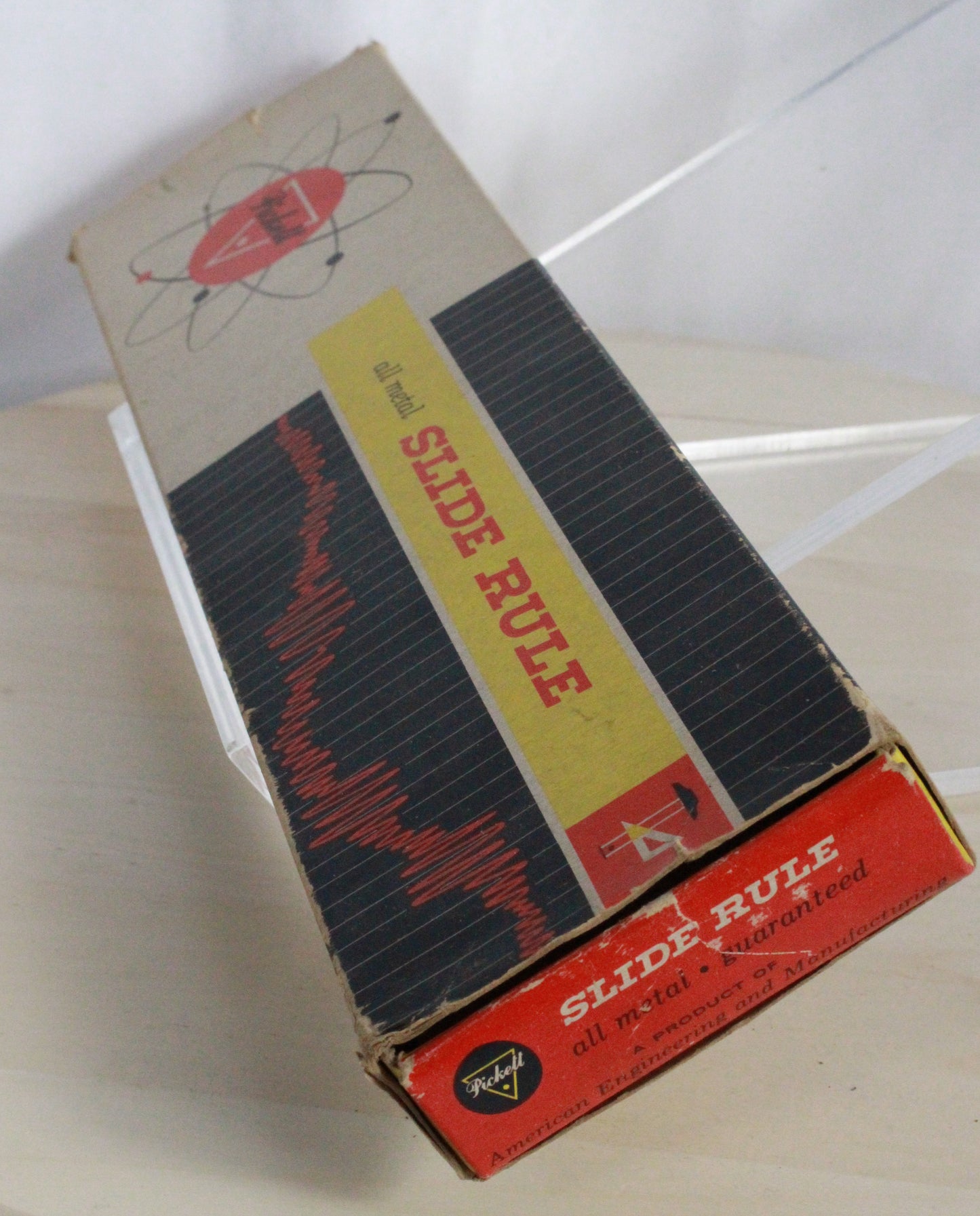 Vintage Pickett Model 1010-ES All-Metal Slide Rule with Original Box and Manuals