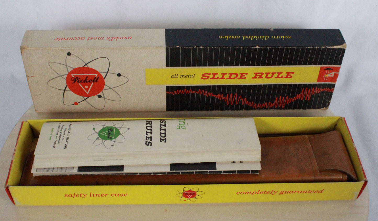 Vintage Pickett Model 1010-ES All-Metal Slide Rule with Original Box and Manuals