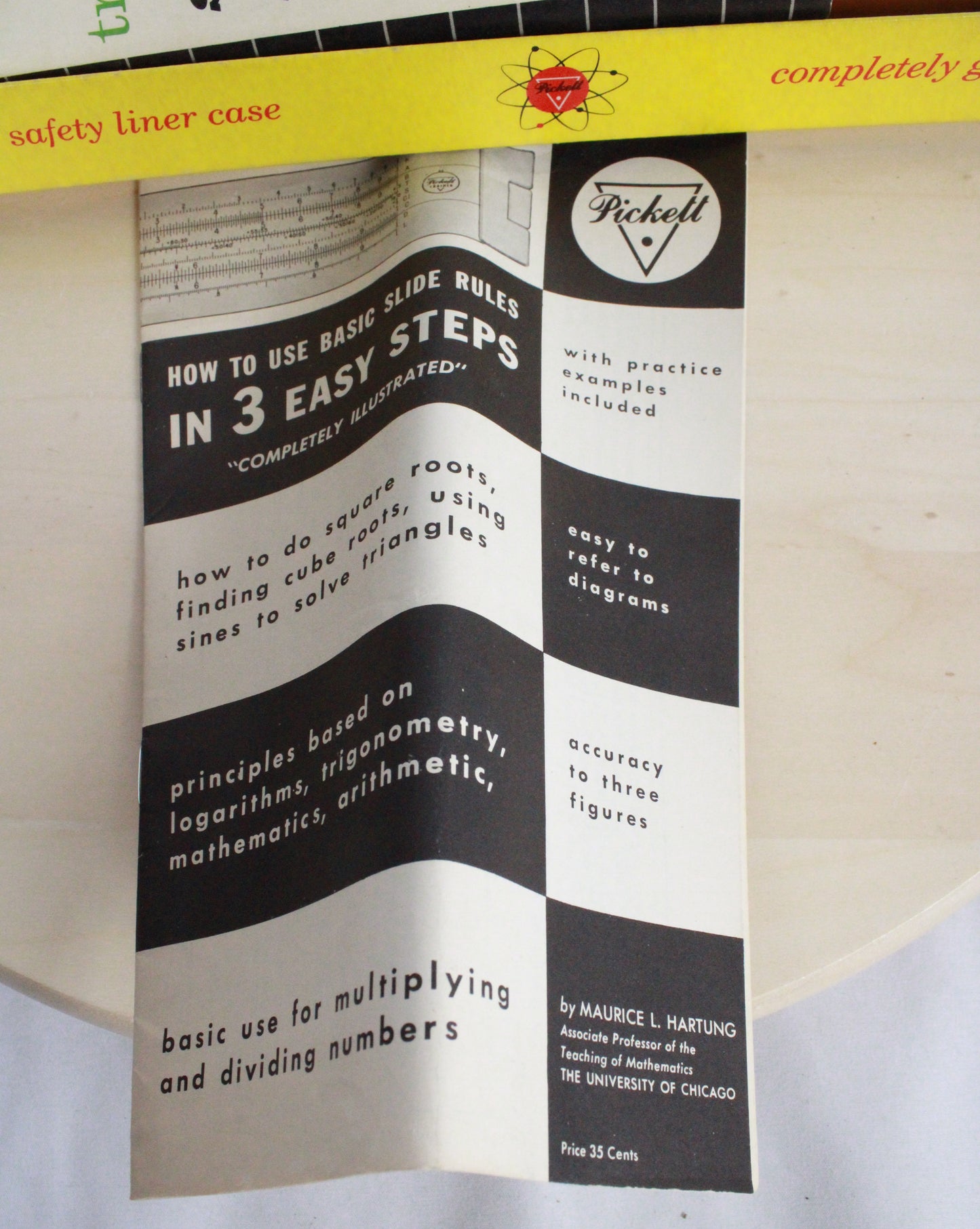 Vintage Pickett Model 1010-ES All-Metal Slide Rule with Original Box and Manuals