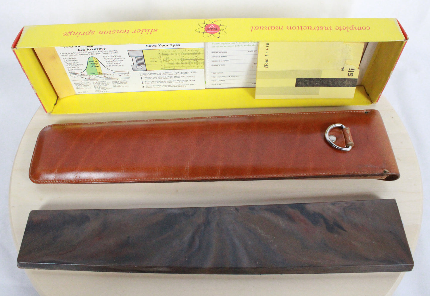 Vintage Pickett Model 1010-ES All-Metal Slide Rule with Original Box and Manuals