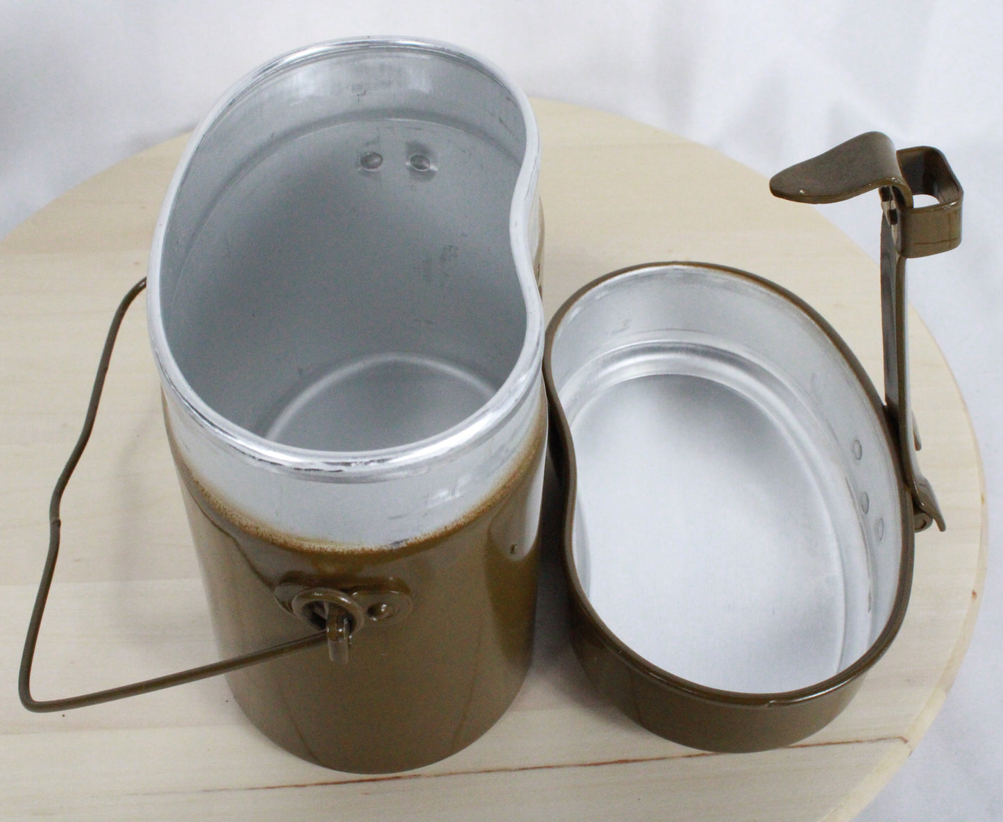 Authentic Soviet 1986 Military Aluminum Mess Kit