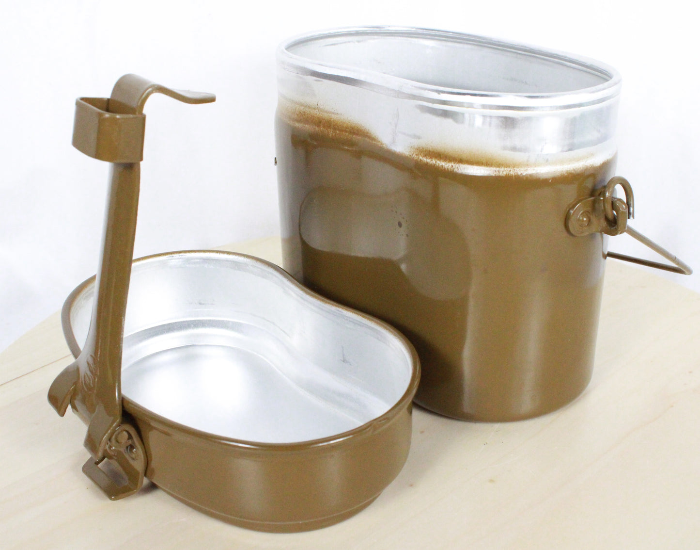 Authentic Soviet 1986 Military Aluminum Mess Kit