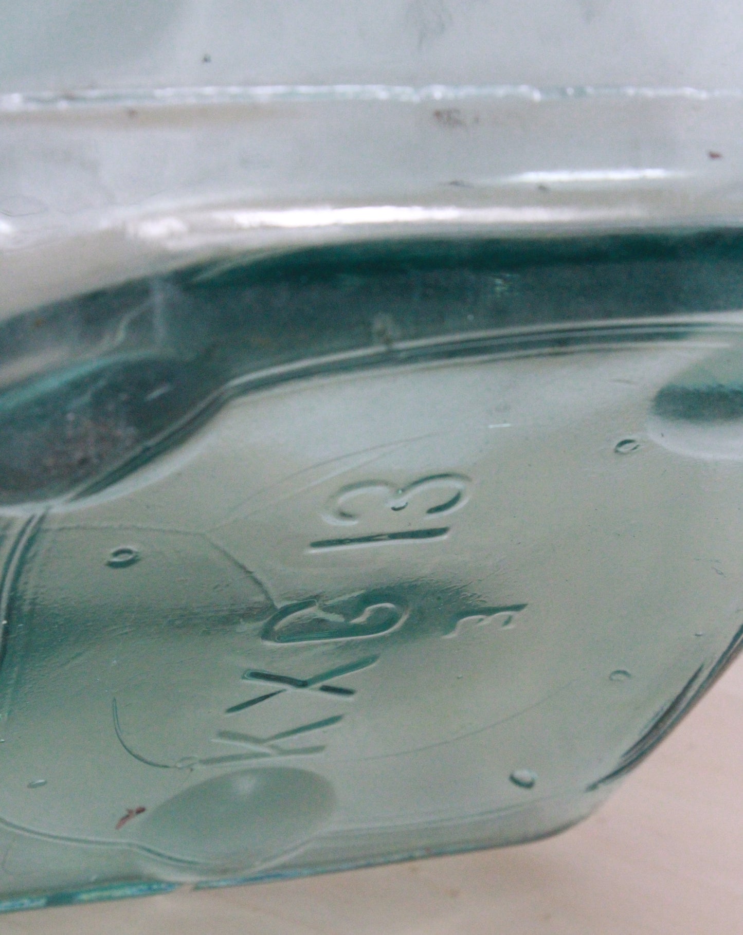 Vintage Aqua Glass Delco-Light Exide Battery