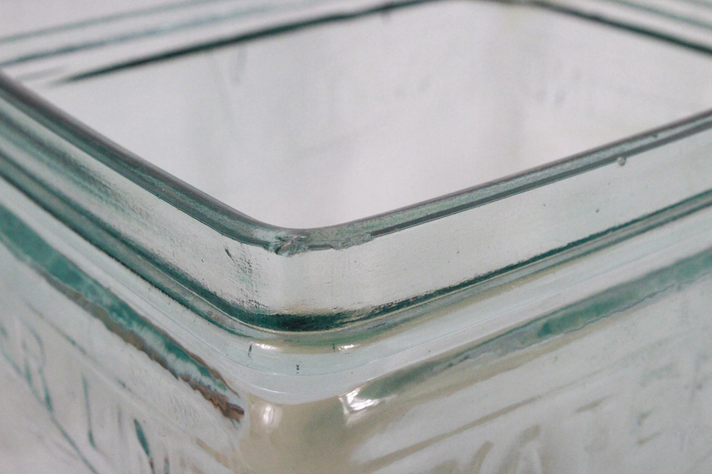 Vintage Aqua Glass Delco-Light Exide Battery