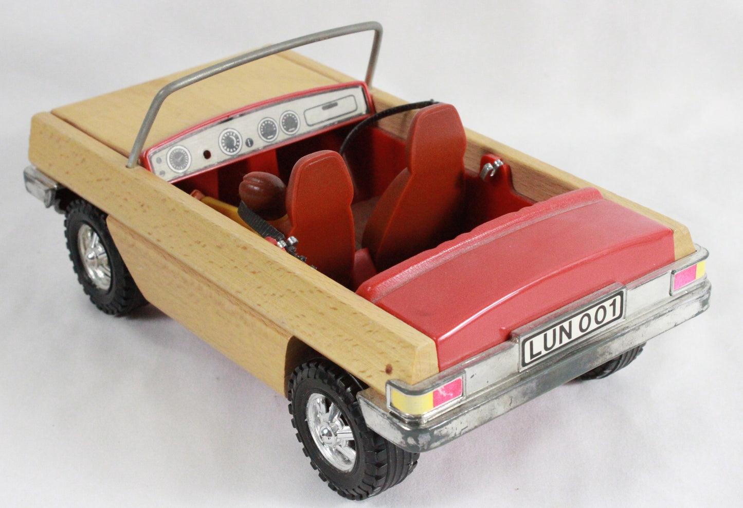 Vintage Lundby of Sweden Wooden Convertible with Poseable Doll
