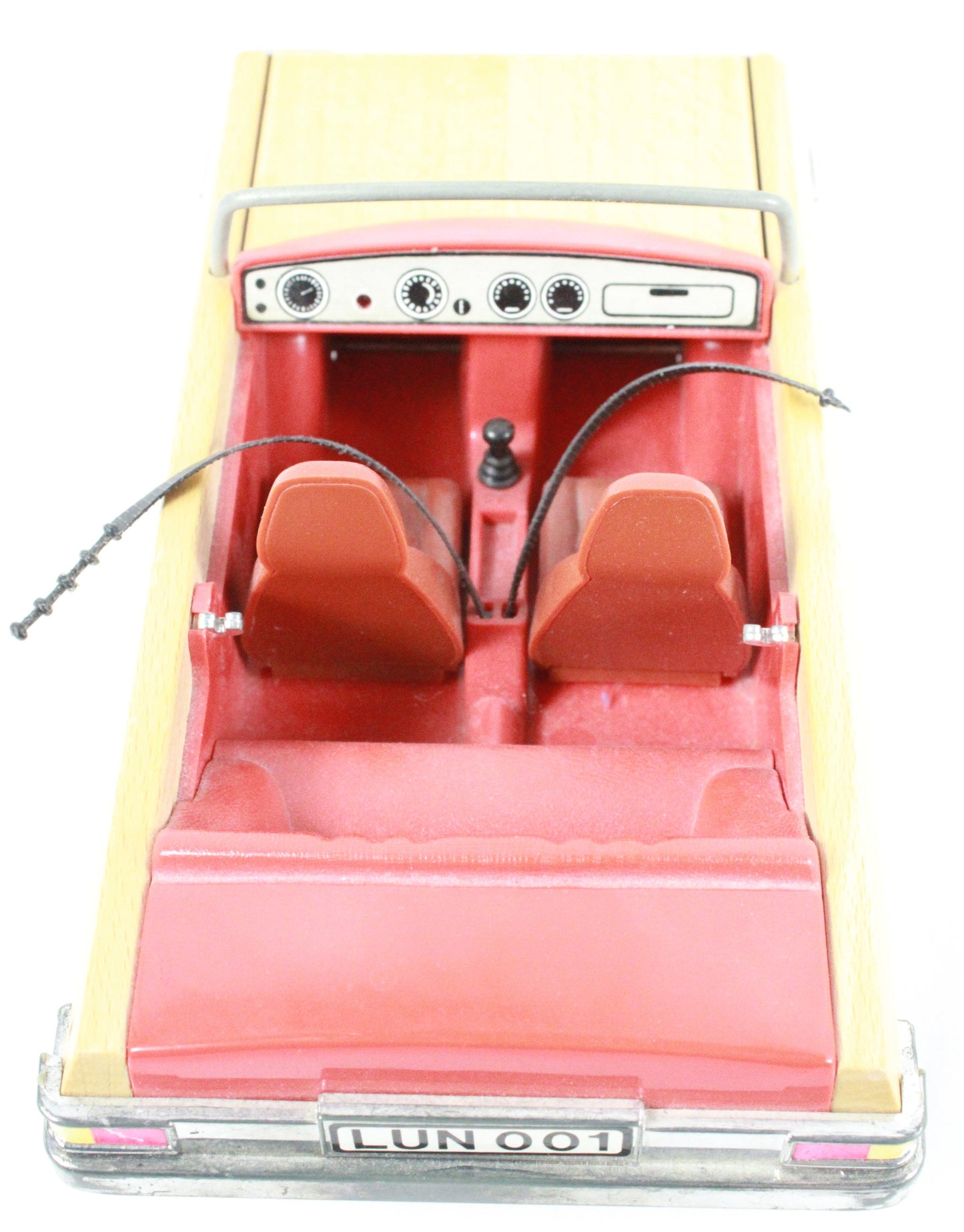 Vintage Lundby of Sweden Wooden Convertible with Poseable Doll