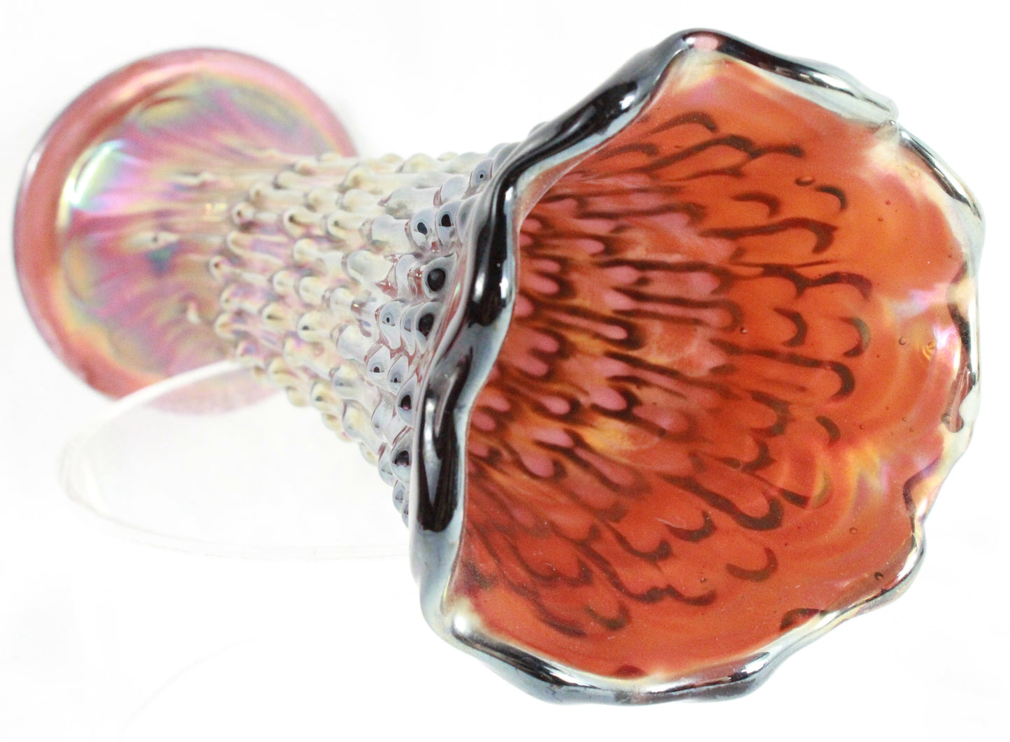 Northwood Amethyst Carnival Glass Vase