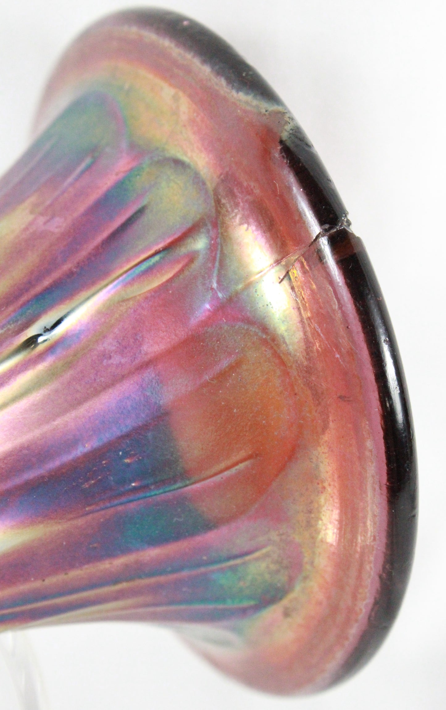 Northwood Amethyst Carnival Glass Vase