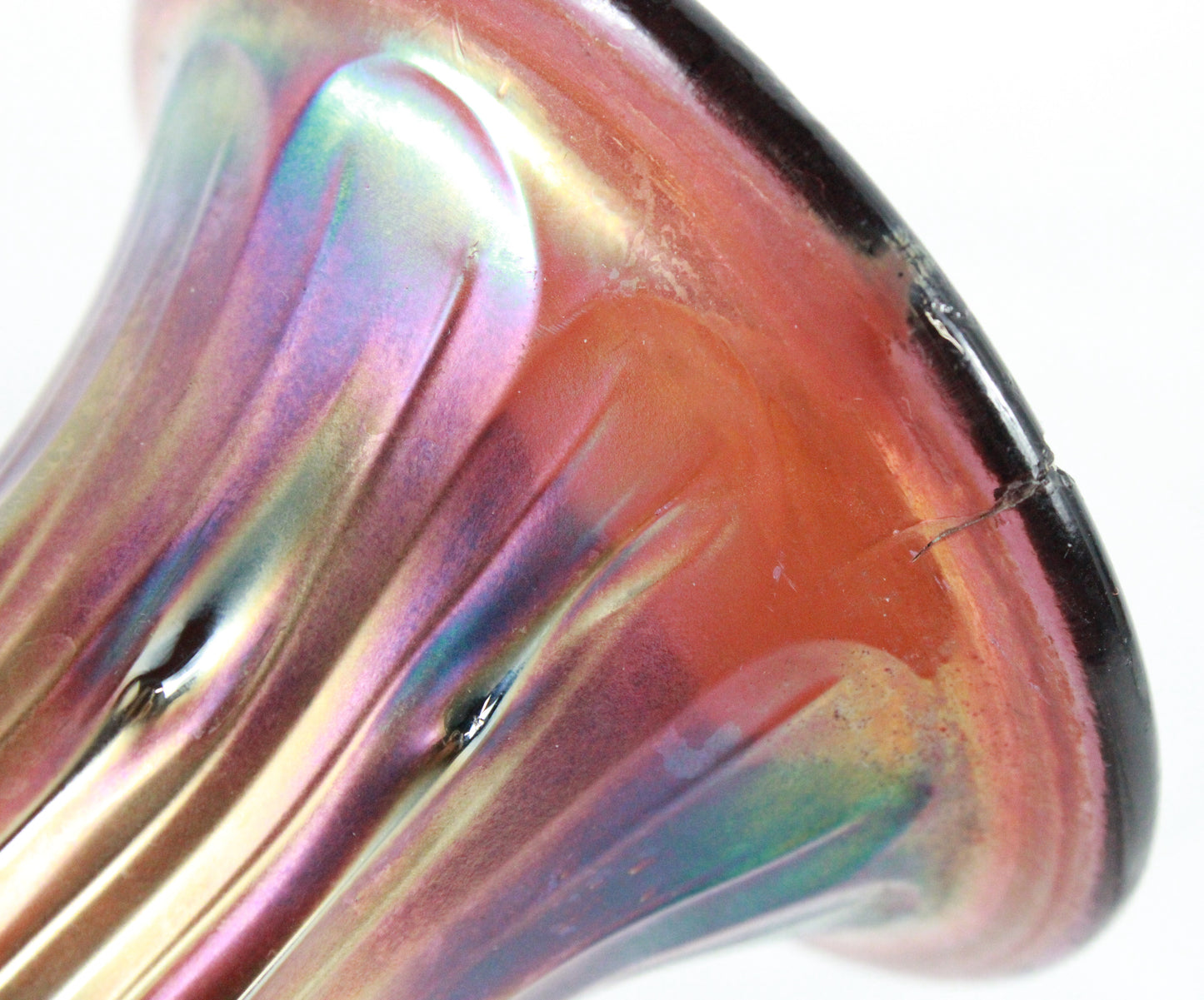 Northwood Amethyst Carnival Glass Vase