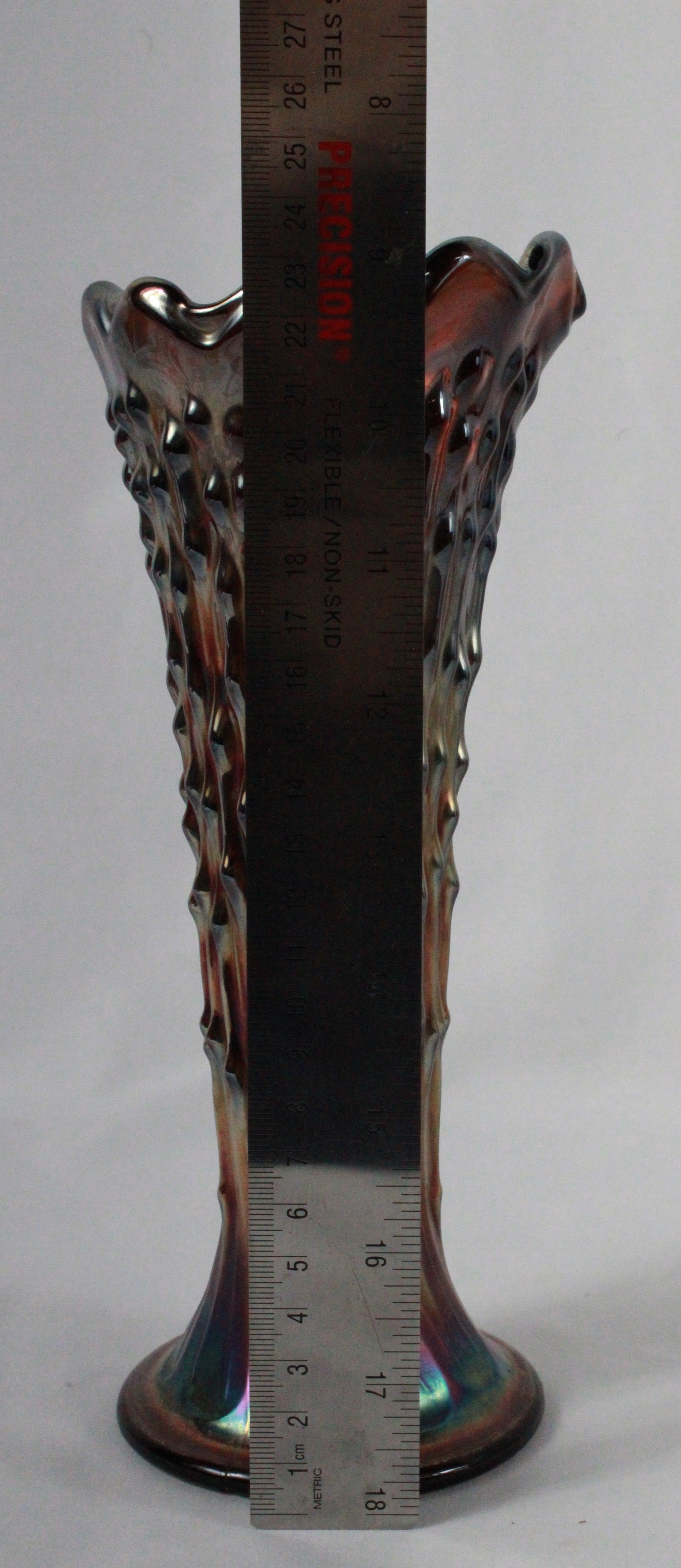Northwood Amethyst Carnival Glass Vase