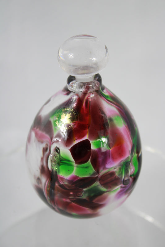 Canadian Art Glass Perfume Bottle with Stopper