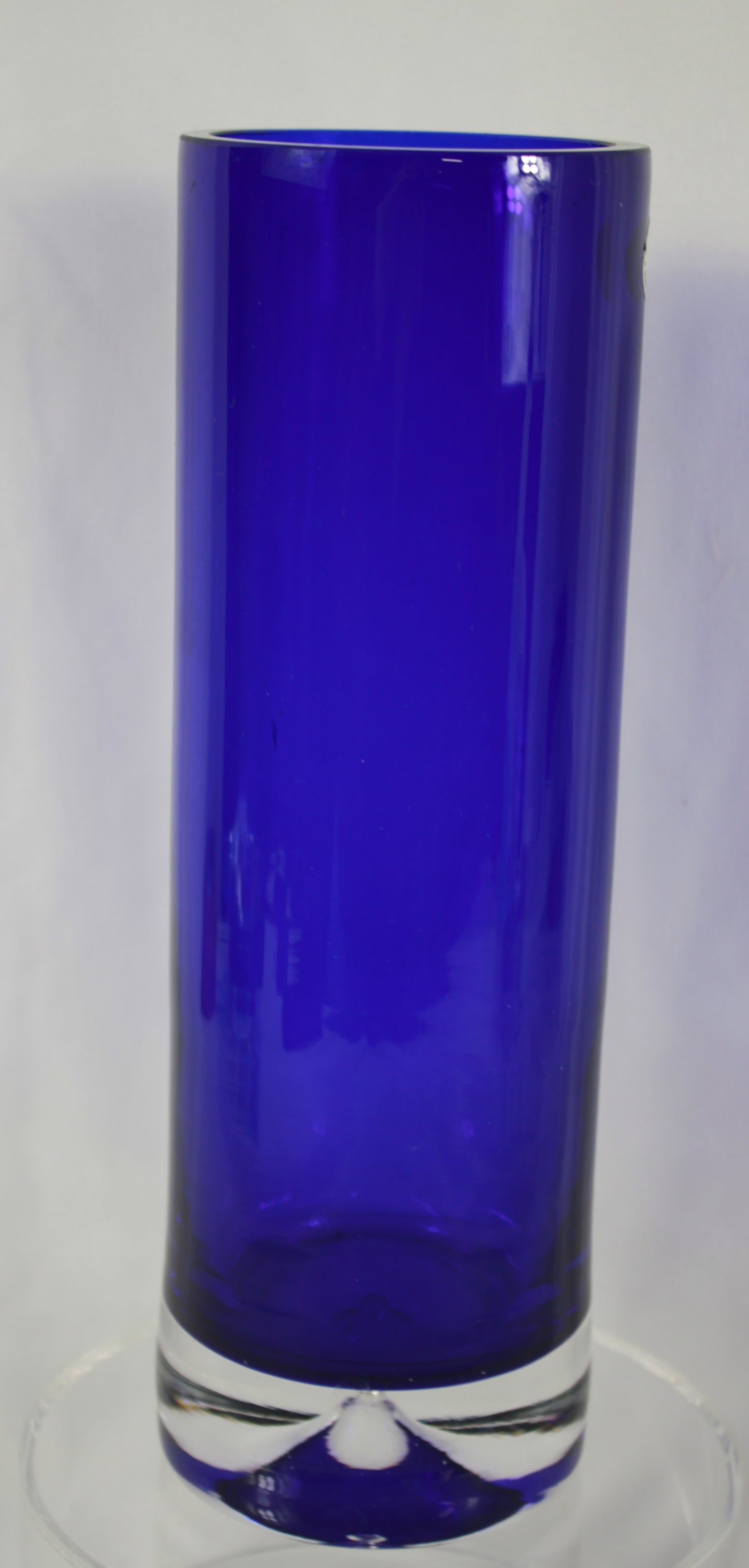 Wanda Hand-Blown Cobalt Blue Polish Glass Cylinder Vase