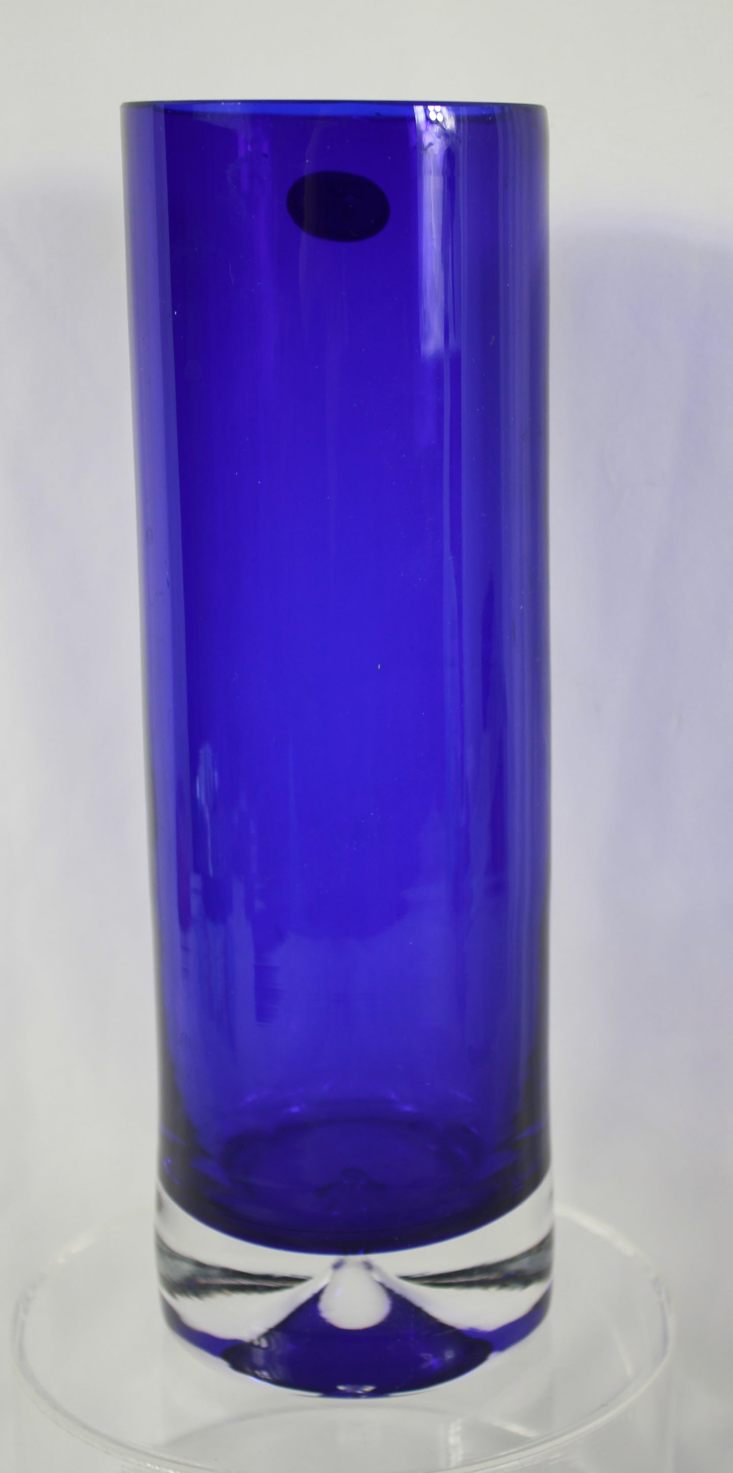Wanda Hand-Blown Cobalt Blue Polish Glass Cylinder Vase