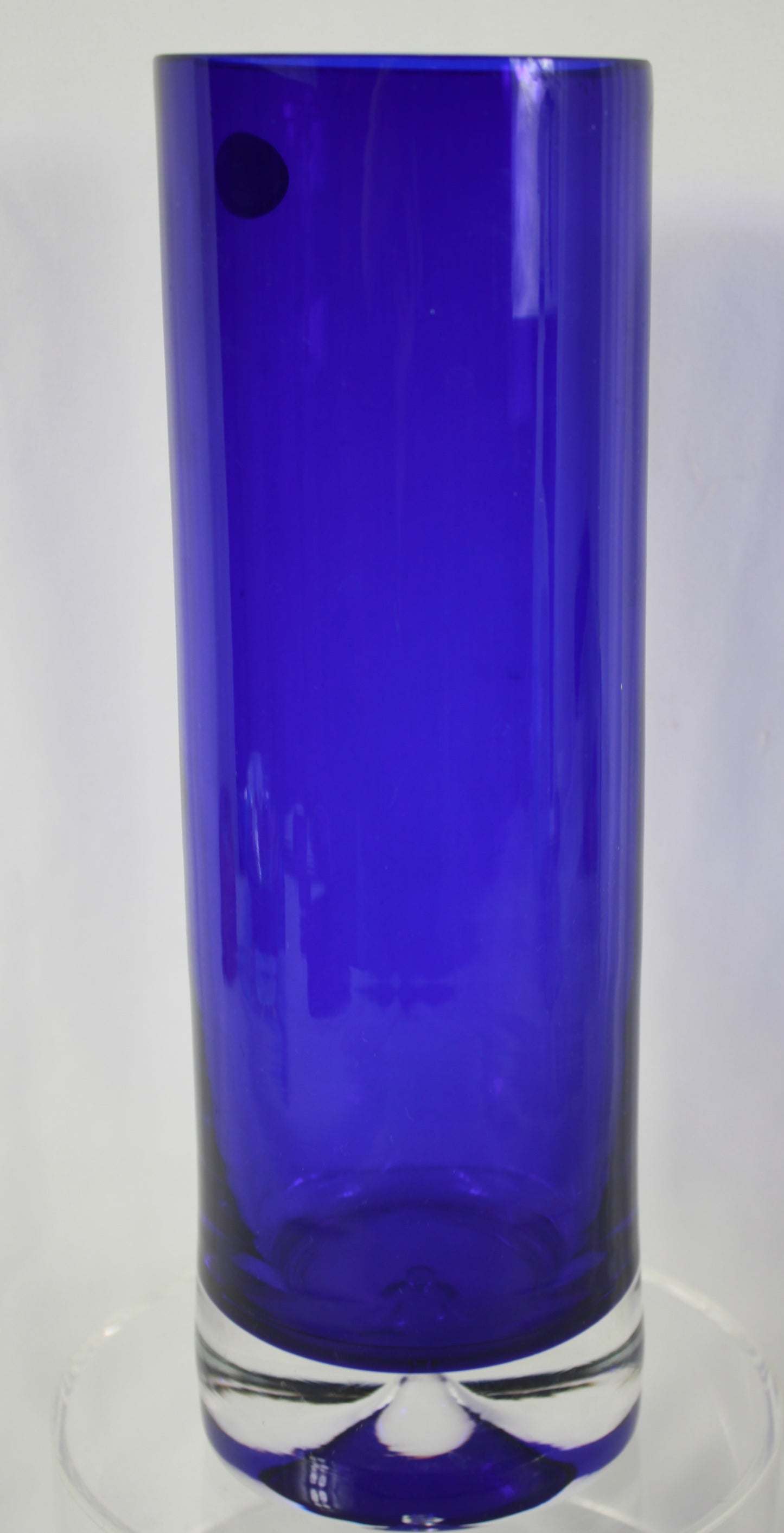 Wanda Hand-Blown Cobalt Blue Polish Glass Cylinder Vase