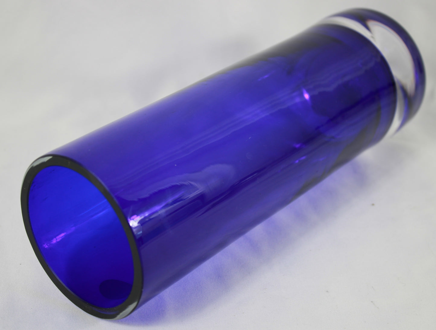 Wanda Hand-Blown Cobalt Blue Polish Glass Cylinder Vase