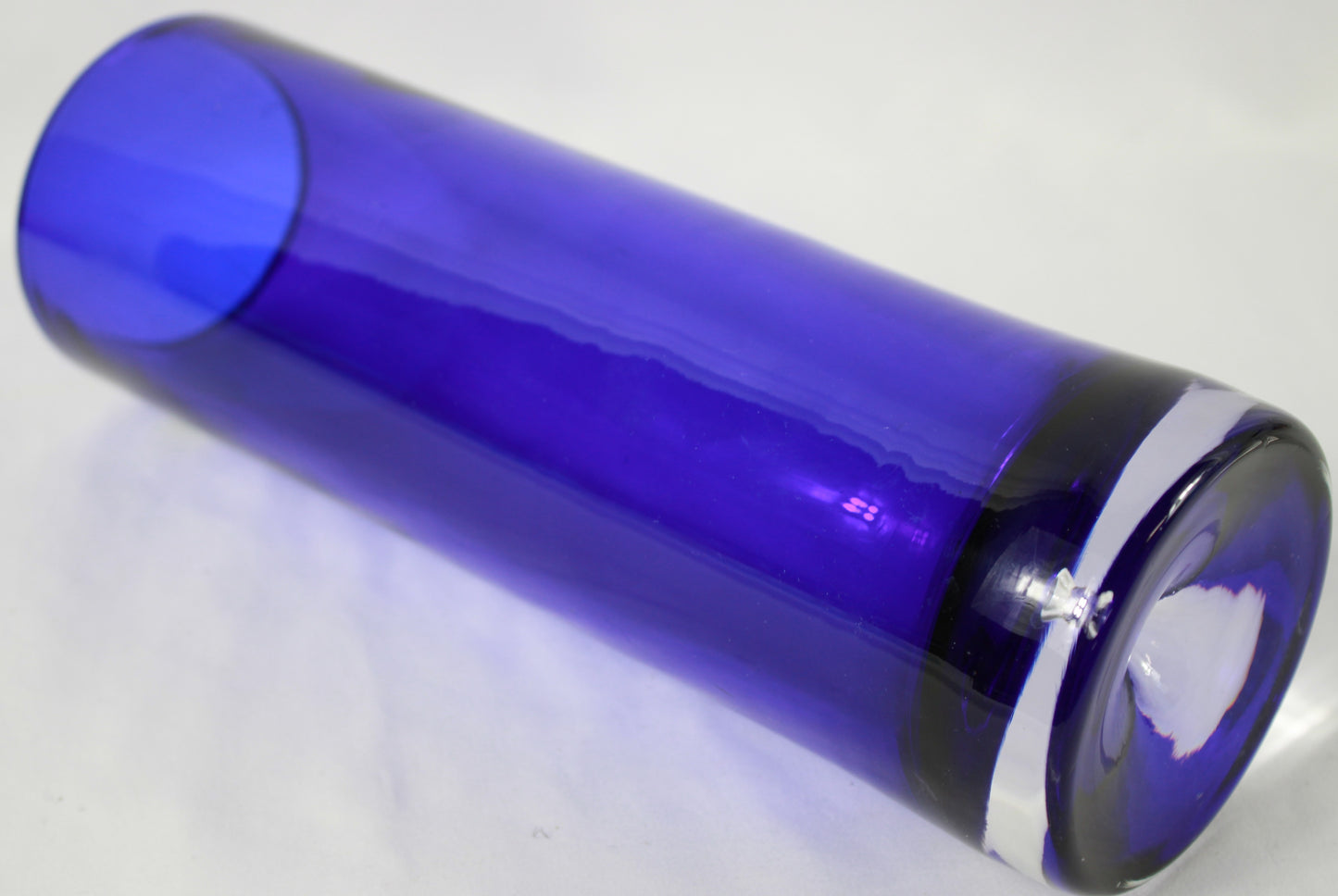 Wanda Hand-Blown Cobalt Blue Polish Glass Cylinder Vase