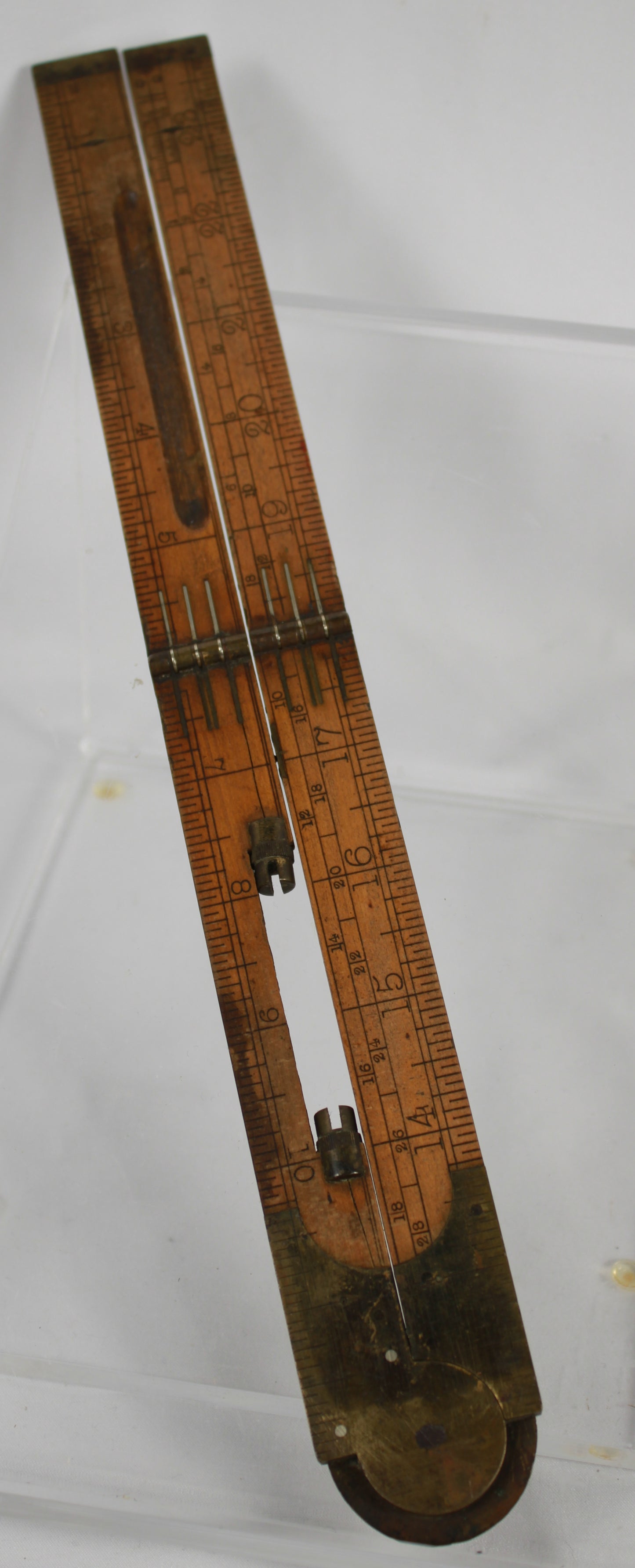 Antique J. Rabone & Sons Birmingham Boxwood Folding Ruler