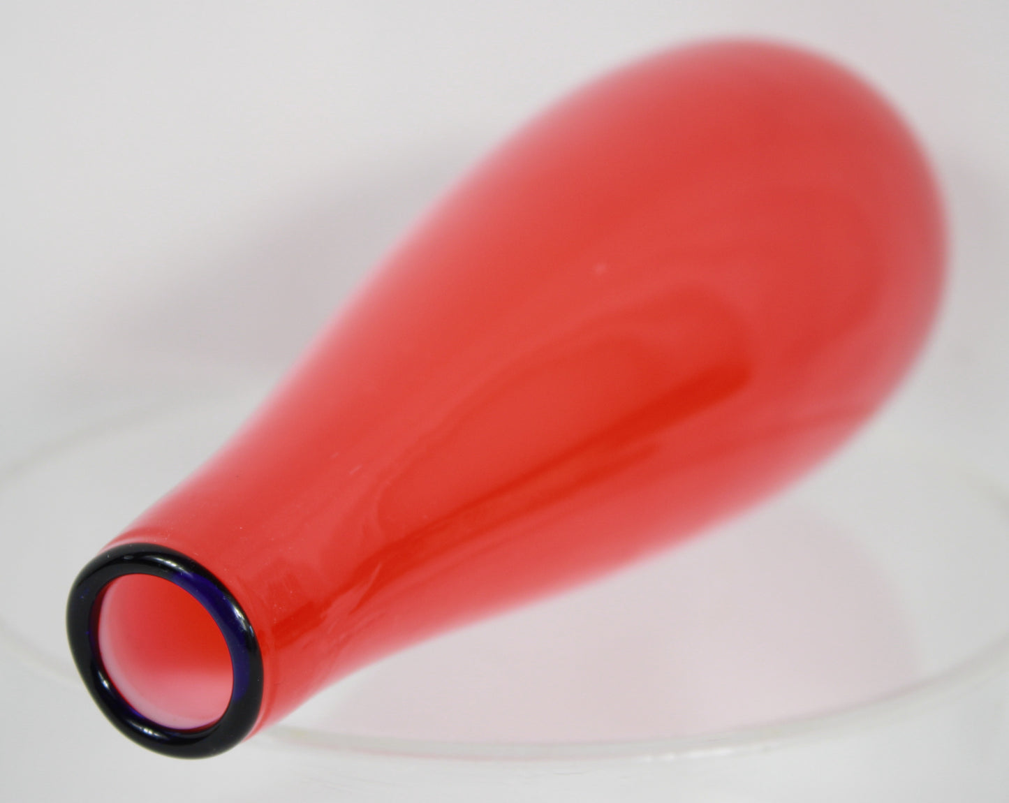Mid-Century Modern Vibrant Red Art Glass Bud Vase
