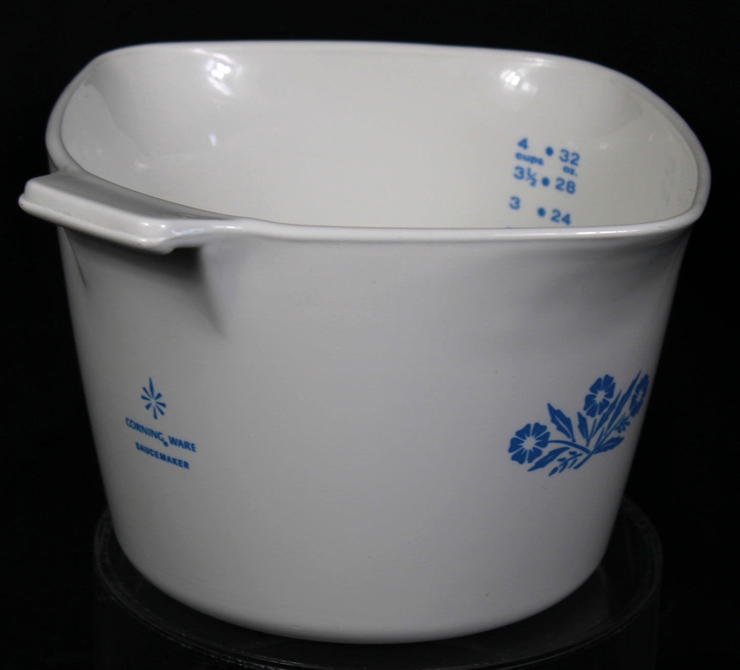 Vintage Corning Ware Blue Cornflower 4-Cup Saucemaker Measuring Pitcher
