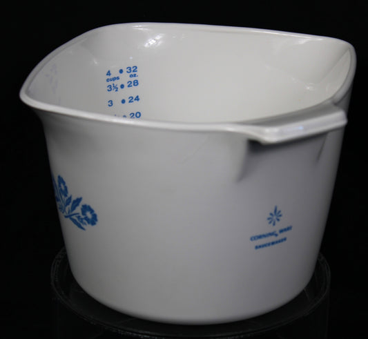 Vintage Corning Ware Blue Cornflower 4-Cup Saucemaker Measuring Pitcher