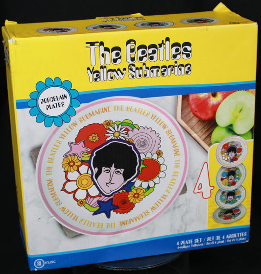The Beatles Yellow Submarine 21cm Porcelain Plate Set of 4 by GB Eye - New in Box