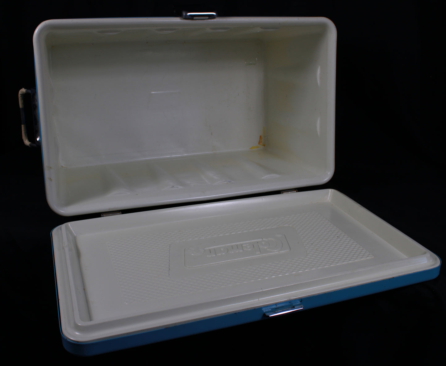 Vintage Coleman Blue Steel Belted Cooler - Made in Canada
