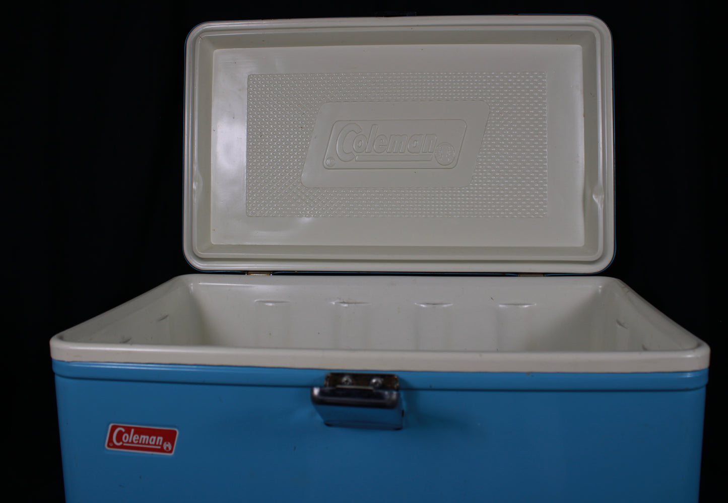 Vintage Coleman Blue Steel Belted Cooler - Made in Canada
