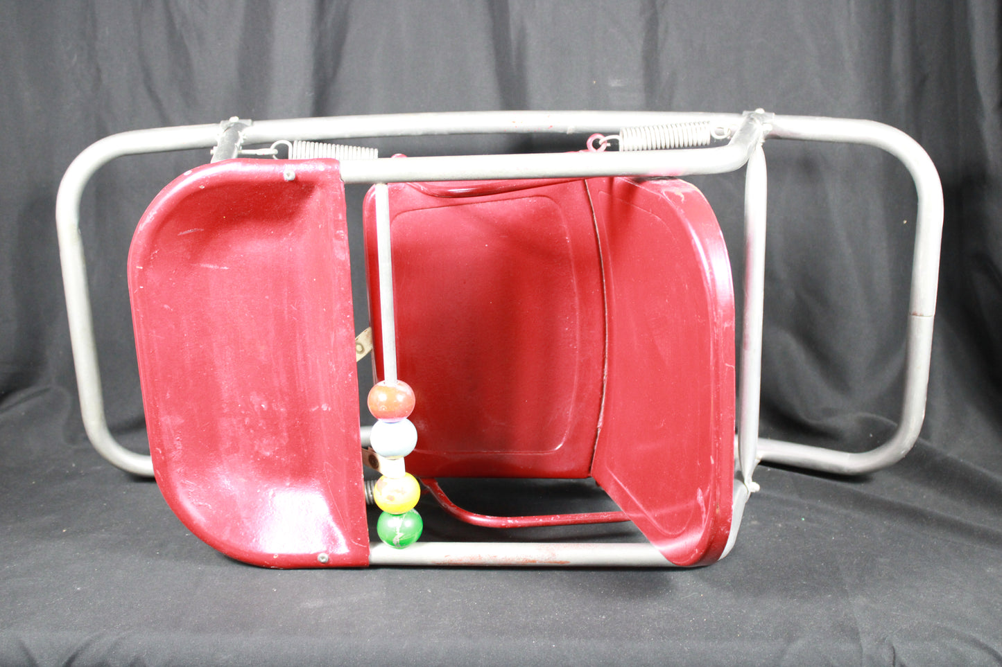 Vintage Welsh Red Metal Spring Rocker Bouncer Chair