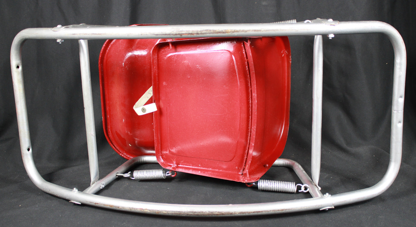 Vintage Welsh Red Metal Spring Rocker Bouncer Chair