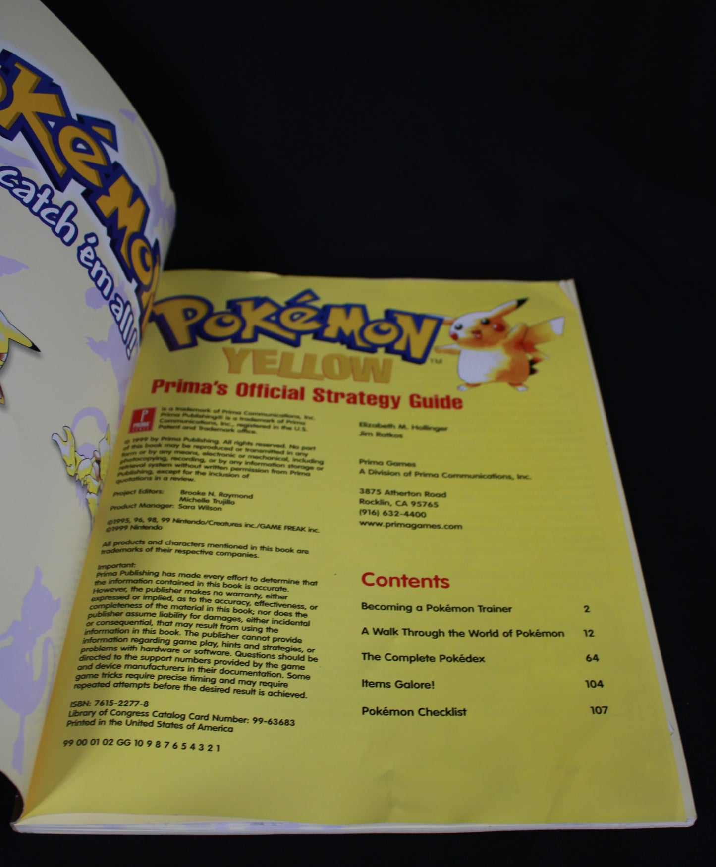Pokémon Yellow Special Pikachu Edition Prima's Official Strategy Guide