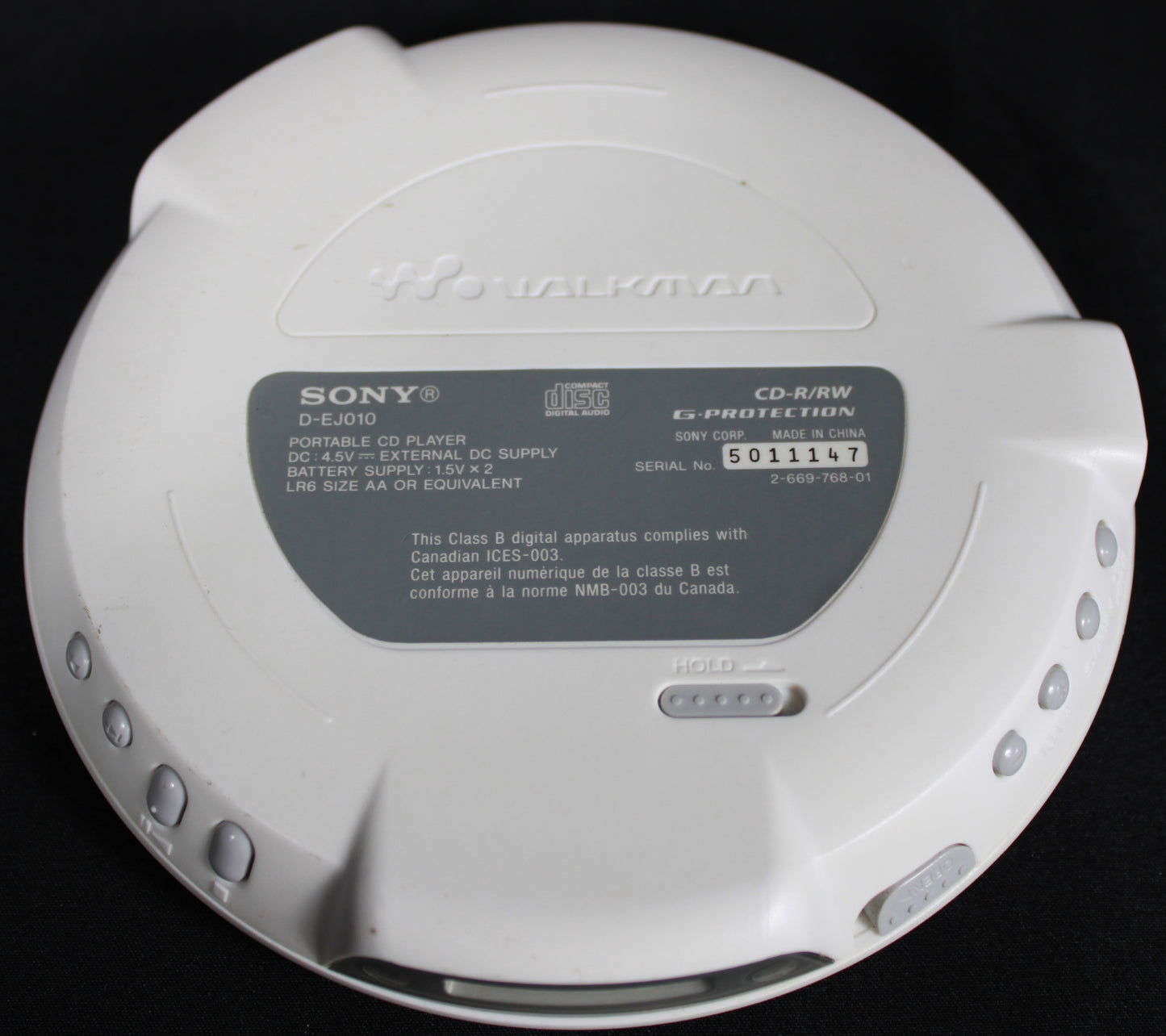 Sony CD Walkman D-EJ010 Portable CD Player - Pink & White