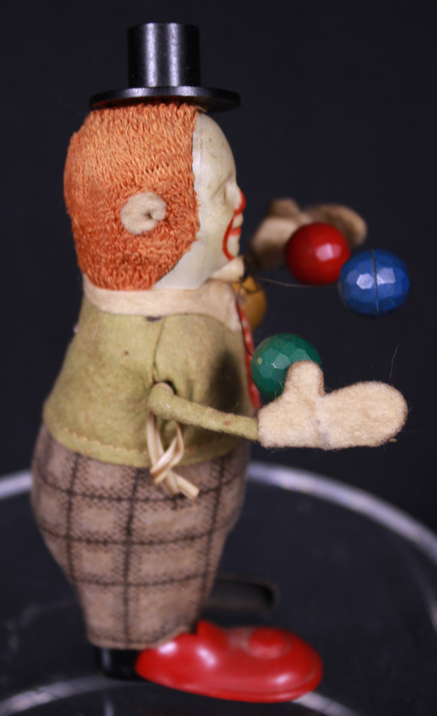 Vintage Schuco 965 Clown Juggler Clockwork Mechanical Tin Toy - Germany
