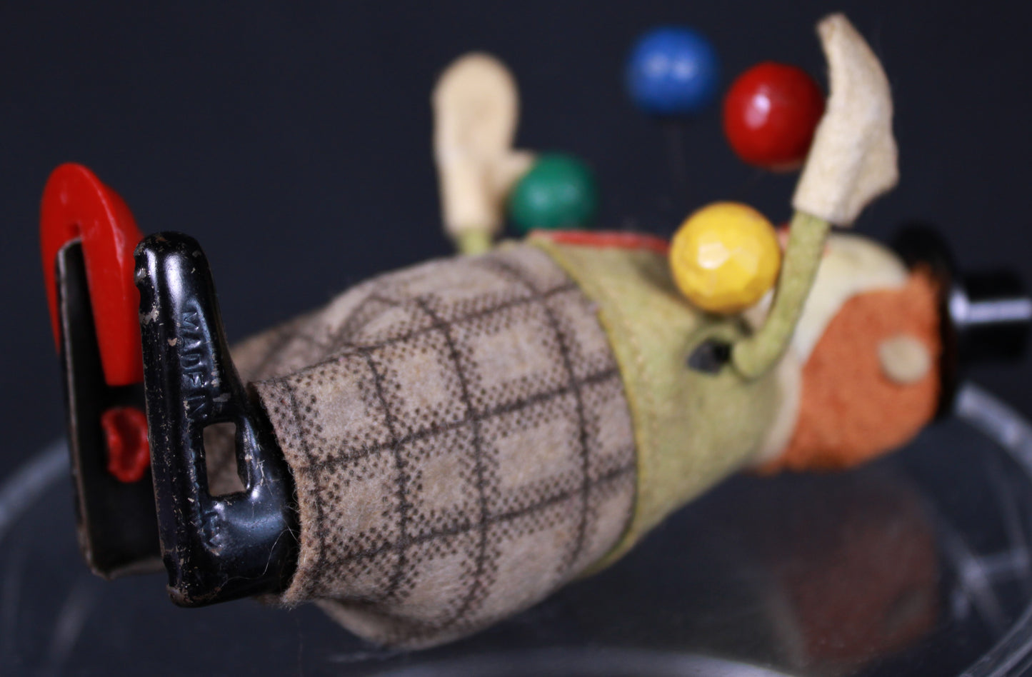 Vintage Schuco 965 Clown Juggler Clockwork Mechanical Tin Toy - Germany