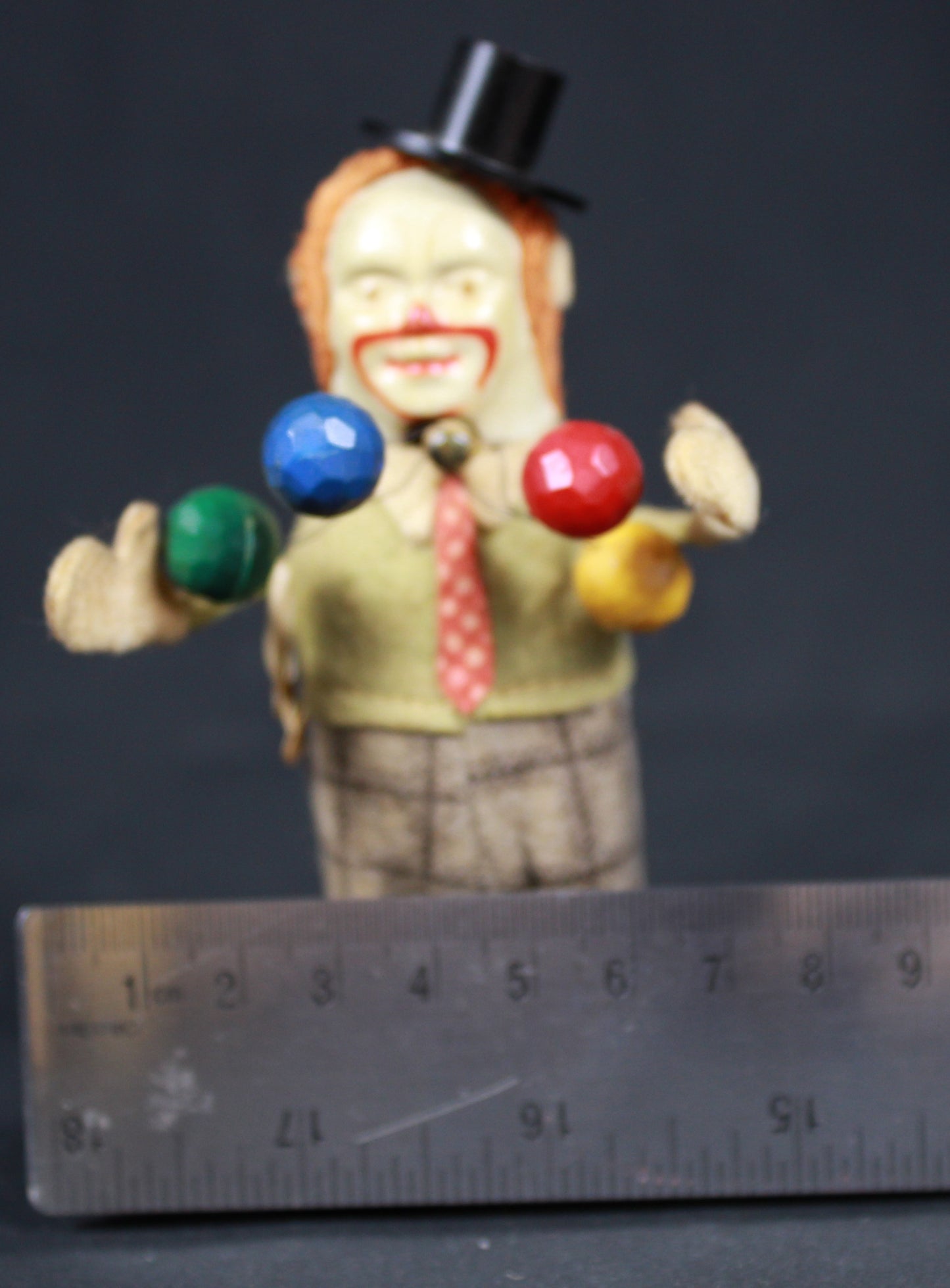 Vintage Schuco 965 Clown Juggler Clockwork Mechanical Tin Toy - Germany