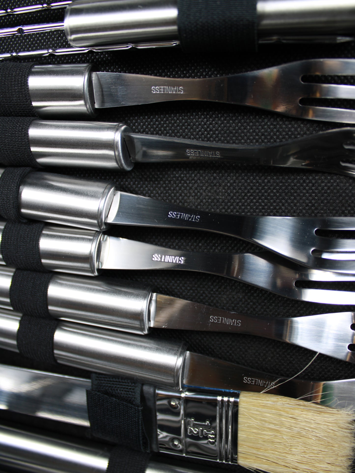 Deluxe 24-Piece Stainless Steel BBQ Grill Tool Set with Aluminum Carrying Case