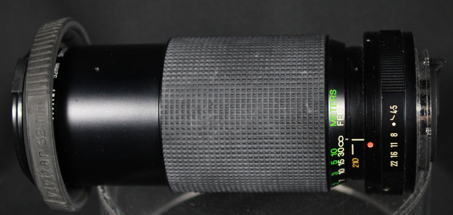Vivitar 70-210mm f/4.5 Macro Focusing Zoom Lens with Pentax K Mount