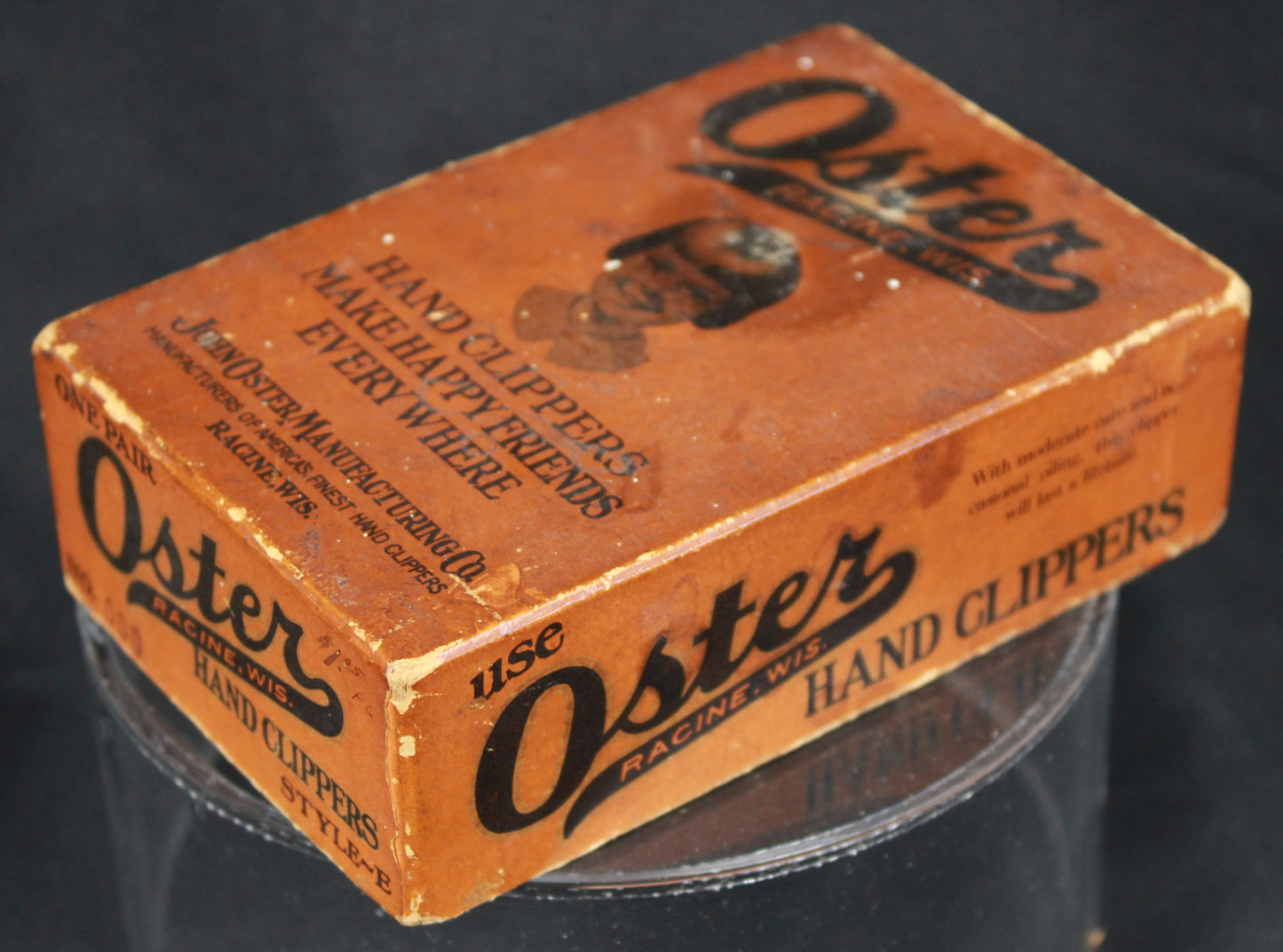 Vintage Barber Chic: Antique Oster No 000 Manual Hand Clippers with Original Box