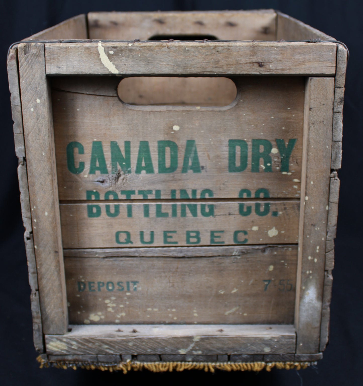 Vintage 1960 Canada Dry Wooden Ginger Ale Soda Crate
