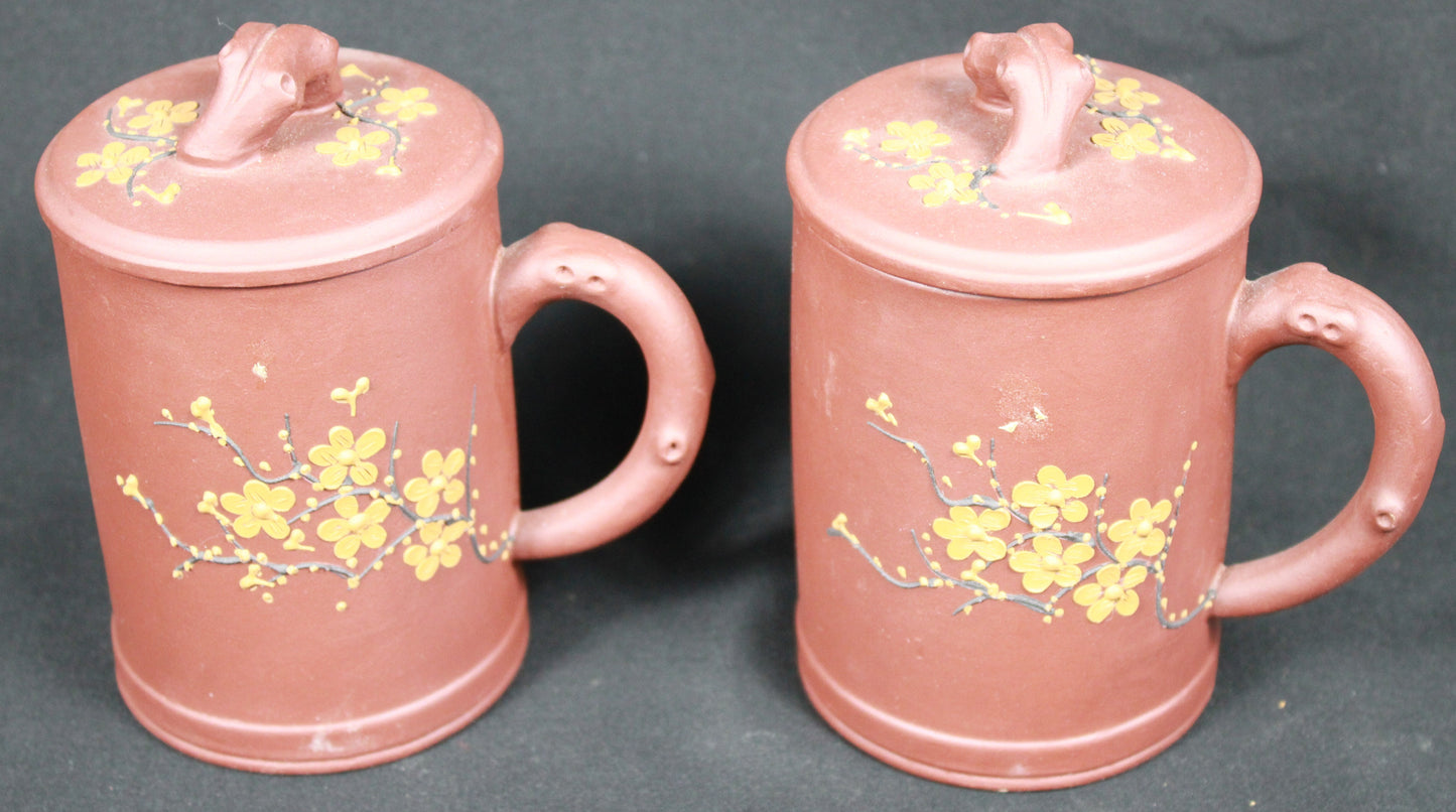 Chinese Yixing Zisha Clay Plum Blossom Tea Set