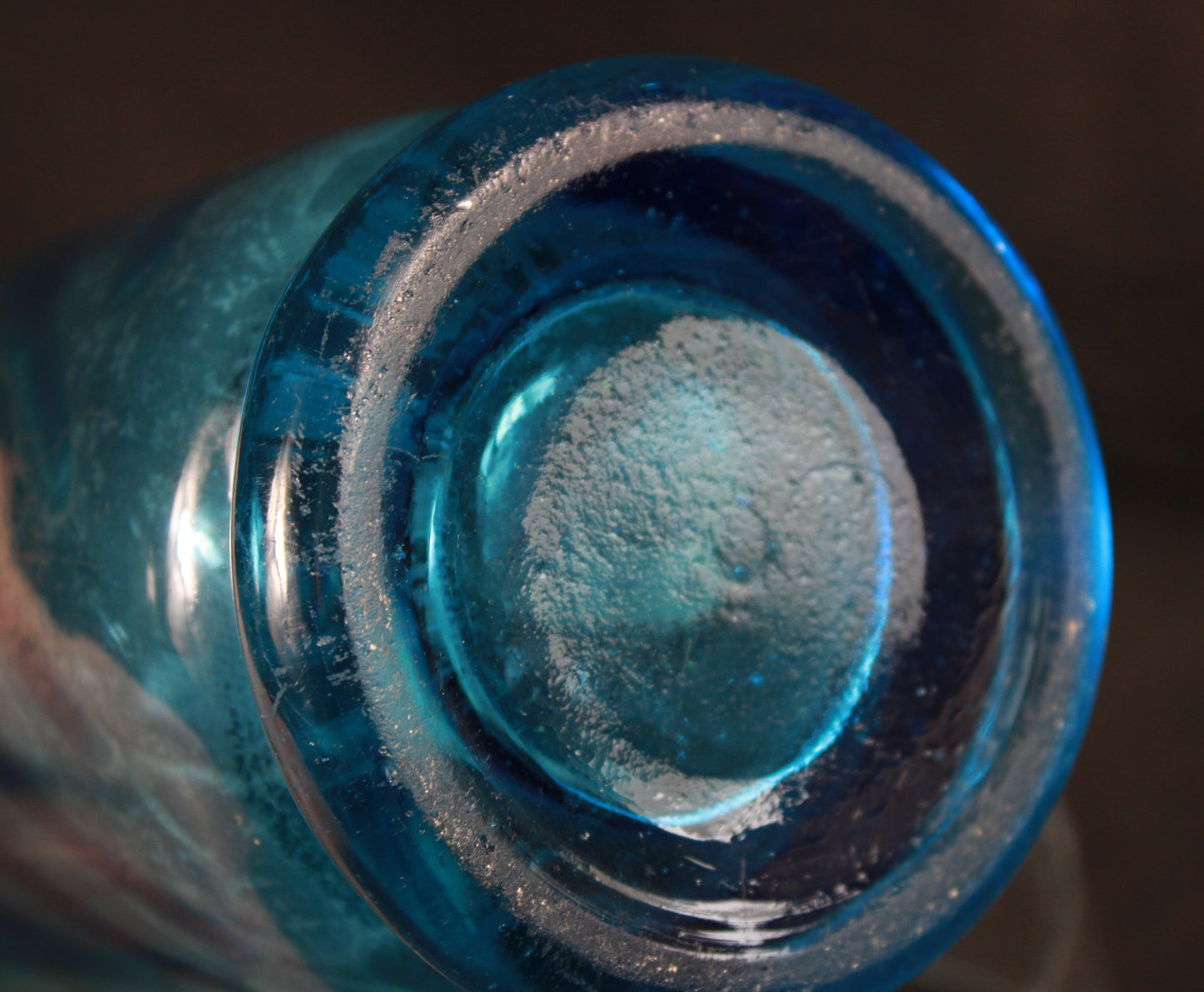 Vintage J.A. van Thijn Den Haag Blue Glass Soda Siphon Seltzer Bottle